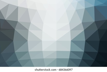 Light BLUE vector polygonal illustration, which consist of triangles. Triangular design for your business. Creative geometric background in Origami style with gradient