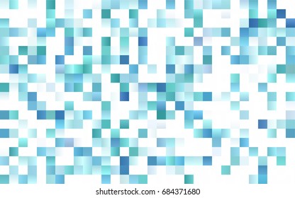 Light BLUE vector polygonal illustration, which consist of rectangles. Rectangular pattern for your business design. Geometric background in Origami style with gradient. 