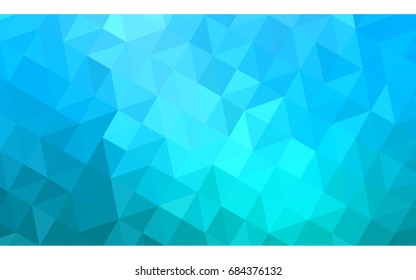 Light BLUE vector polygonal illustration, which consist of triangles. Triangular design for your business. Creative geometric background in Origami style with gradient