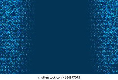 Light BLUE vector polygonal illustration, which consist of hexagons. Hexagonal design for your business. Creative geometric background in Origami style with gradient