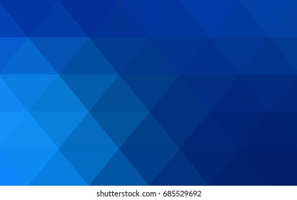 Light BLUE vector polygonal illustration, which consist of triangles. Triangular pattern for your business design. Geometric background in Origami style with gradient. 
