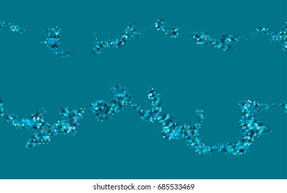 Light BLUE vector polygonal illustration, which consist of hexagons. Hexagonal design for your business. Creative geometric background in Origami style with gradient