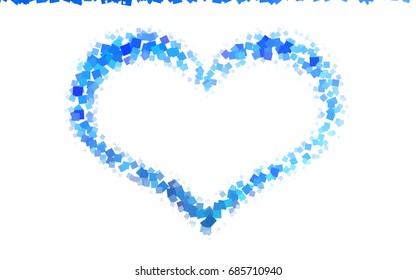 Light BLUE vector polygonal illustration, which consist of rectangles. Rectangular pattern for your business design. Geometric background in Origami style with gradient. 