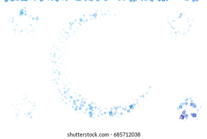 Light BLUE vector polygonal illustration, which consist of rectangles. Rectangular pattern for your business design. Geometric background in Origami style with gradient. 