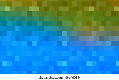 Light BLUE vector polygonal illustration consisting of rectangles. Rectangular design for your business. Creative geometric background in origami style with gradient.