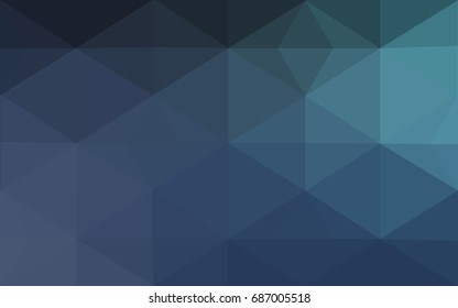 Light BLUE vector polygonal illustration, which consist of triangles. Triangular pattern for your business design. Geometric background in Origami style with gradient. 