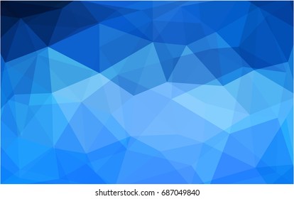 Light BLUE vector polygonal illustration, which consist of triangles. Triangular design for your business. Creative geometric background in Origami style with gradient