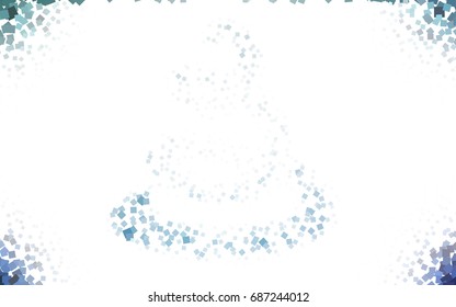 Light BLUE vector polygonal illustration consisting of rectangles. Rectangular design for your business. Creative geometric background in origami style with gradient.