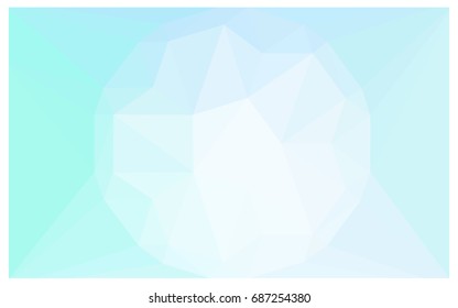 Light BLUE vector polygonal illustration, which consist of triangles with a gemstone in center. Triangular design of a huge diamond for your business. Creative geometric background of gems.