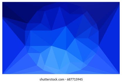 Light BLUE vector polygonal illustration, which consist of triangles with a gemstone in center. Triangular design of a huge diamond for your business. Creative geometric background of gems.