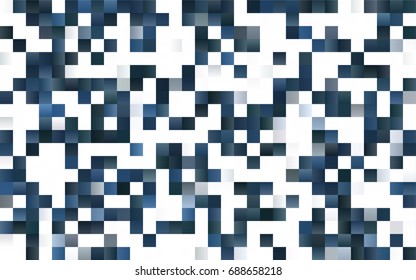 Light BLUE vector polygonal illustration, which consist of rectangles. Rectangular pattern for your business design. Geometric background in Origami style with gradient. 