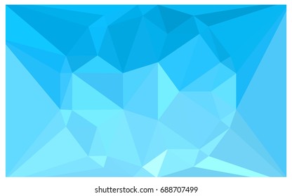Light BLUE vector polygonal illustration, which consist of triangles with a gemstone in center. Triangular design of a huge diamond for your business. Creative geometric background of gems.