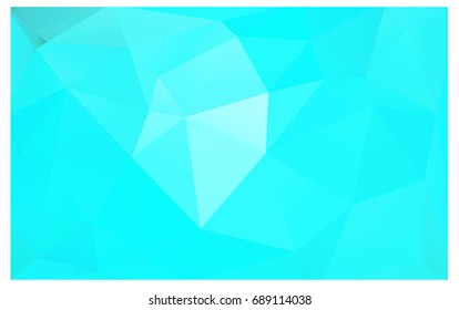 Light BLUE vector polygonal illustration, which consist of triangles. Triangular design for your business. Creative geometric background in Origami style with gradient