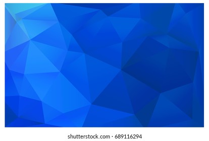 Light BLUE vector polygonal illustration, which consist of triangles. Triangular design for your business. Creative geometric background in Origami style with gradient