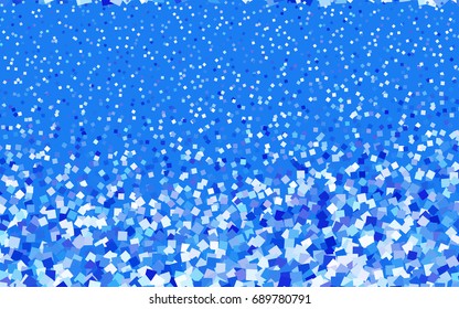 Light BLUE vector polygonal illustration, which consist of rectangles. Rectangular pattern for your business design. Geometric background in Origami style with gradient. 