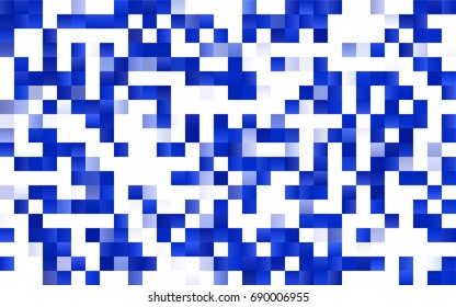 Light BLUE vector polygonal illustration, which consist of rectangles. Rectangular pattern for your business design. Geometric background in Origami style with gradient. 