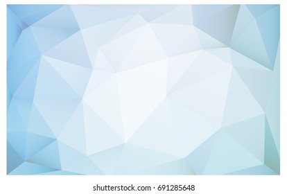 Light BLUE vector polygonal illustration, which consist of triangles. Triangular design for your business. Creative geometric background in Origami style with gradient
