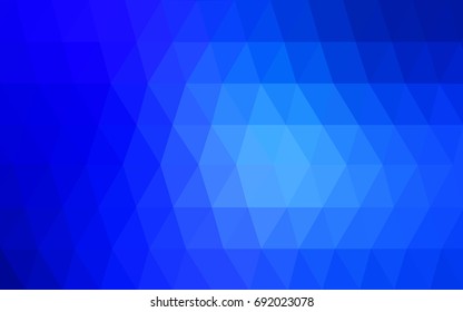 Light BLUE vector polygonal illustration, which consist of triangles. Triangular design for your business. Creative geometric background in Origami style with gradient