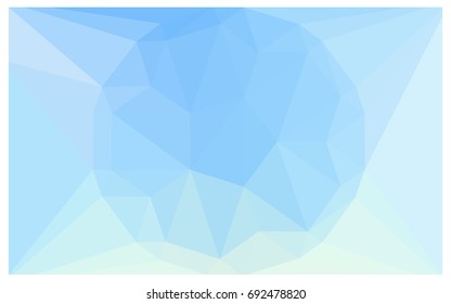 Light BLUE vector polygonal illustration, which consist of triangles with a gemstone in center. Triangular design of a huge diamond for your business. Creative geometric background of gems.