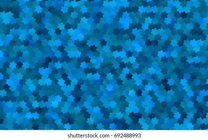 Light BLUE vector polygonal illustration, which consist of hexagons. Hexagonal design for your business. Creative geometric background in Origami style with gradient