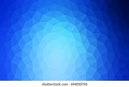 Light BLUE vector polygonal illustration, which consist of triangles. Triangular design for your business. Creative geometric background in Origami style with gradient