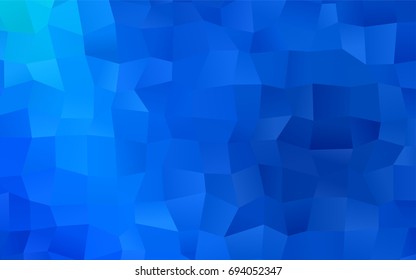 Light BLUE vector polygonal illustration, which consist of rectangles. Rectangular pattern for your business design. Geometric background in Origami style with gradient. 
