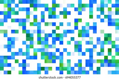 Light BLUE vector polygonal illustration, which consist of rectangles. Rectangular pattern for your business design. Geometric background in Origami style with gradient. 