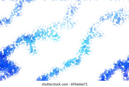 Light BLUE vector polygonal illustration consisting of rectangles. Rectangular design for your business. Creative geometric background in origami style with gradient.