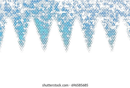 Light BLUE vector polygonal illustration, which consist of hexagons. Hexagonal pattern for your business design. Geometric background in Origami style with gradient. 