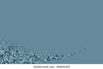 Light BLUE vector polygonal illustration, which consist of hexagons. Hexagonal pattern for your business design. Geometric background in Origami style with gradient. 
