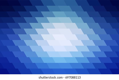 Light BLUE vector polygonal illustration consisting of rectangles. Rectangular design for your business. Creative geometric background in origami style with gradient.