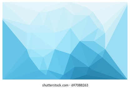 Light BLUE vector polygonal illustration, which consist of triangles with a gemstone in center. Triangular design of a huge diamond for your business. Creative geometric background of gems.
