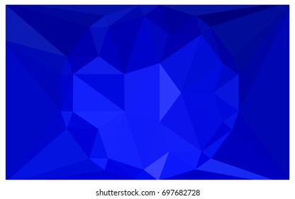 Light BLUE vector polygonal illustration, which consist of triangles with a gemstone in center. Triangular design of a huge diamond for your business. Creative geometric background of gems.