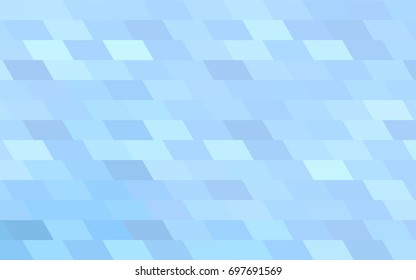 Light BLUE vector polygonal illustration consisting of rectangles. Rectangular design for your business. Creative geometric background in origami style with gradient.