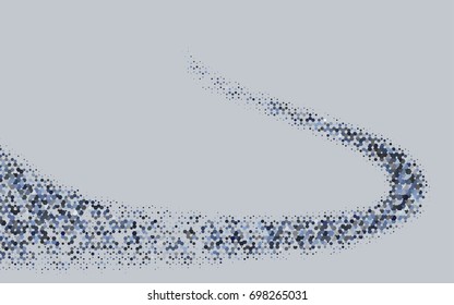 Light BLUE vector polygonal illustration, which consist of hexagons. Hexagonal pattern for your business design. Geometric background in Origami style with gradient. 