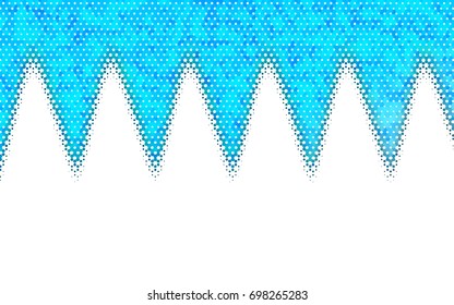 Light BLUE vector polygonal illustration, which consist of hexagons. Hexagonal pattern for your business design. Geometric background in Origami style with gradient. 