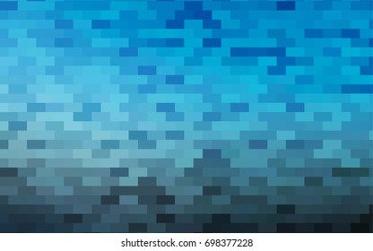 Light BLUE vector polygonal illustration consisting of rectangles. Rectangular design for your business. Creative geometric background in origami style with gradient.