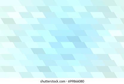 Light BLUE vector polygonal illustration, which consist of rectangles. Rectangular pattern for your business design. Geometric background in Origami style with gradient. 
