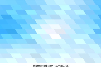 Light BLUE vector polygonal illustration, which consist of rectangles. Rectangular pattern for your business design. Geometric background in Origami style with gradient. 