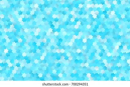Light BLUE vector polygonal illustration, which consist of hexagons. Hexagonal design for your business. Creative geometric background in Origami style with gradient
