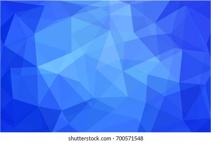 Light BLUE vector polygonal illustration, which consist of triangles. Triangular design for your business. Creative geometric background in Origami style with gradient