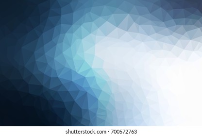 Light BLUE vector polygonal illustration, which consist of triangles. Triangular design for your business. Creative geometric background in Origami style with gradient