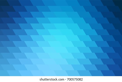 Light BLUE vector polygonal illustration consisting of rectangles. Rectangular design for your business. Creative geometric background in origami style with gradient.