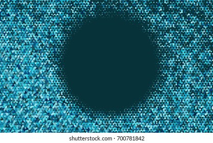 Light BLUE vector polygonal illustration, which consist of hexagons. Hexagonal design for your business. Creative geometric background in Origami style with gradient