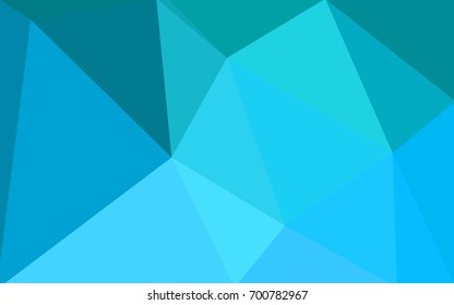 Light BLUE vector polygonal illustration, which consist of triangles. Triangular design for your business. Creative geometric background in Origami style with gradient