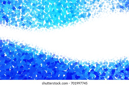 Light BLUE vector polygonal illustration, which consist of rectangles. Rectangular pattern for your business design. Geometric background in Origami style with gradient. 