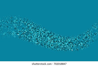 Light BLUE vector polygonal illustration, which consist of hexagons. Hexagonal design for your business. Creative geometric background in Origami style with gradient