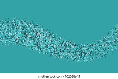 Light BLUE vector polygonal illustration, which consist of hexagons. Hexagonal pattern for your business design. Geometric background in Origami style with gradient. 