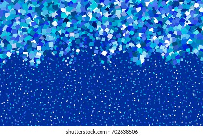 Light BLUE vector polygonal illustration, which consist of rectangles. Rectangular pattern for your business design. Geometric background in Origami style with gradient. 