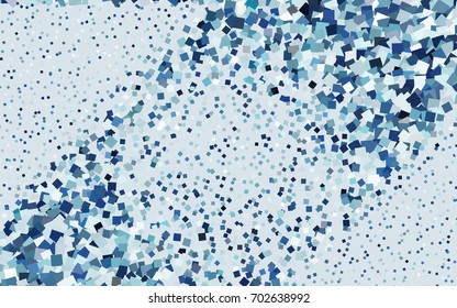Light BLUE vector polygonal illustration consisting of rectangles. Rectangular design for your business. Creative geometric background in origami style with gradient.